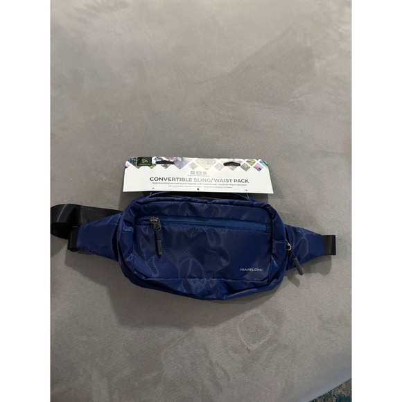 Travelon Other - Travelon Convertible Sling Waist Pack RFID Blue Ripstop Nylon Travel Bag NEW